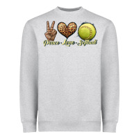 Peace Love Softball Heavyweight Sweatshirt | Teevron