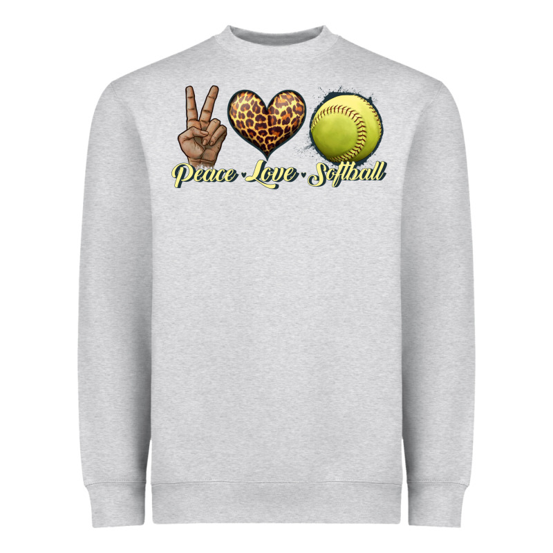 Peace Love Softball Heavyweight Sweatshirt by JahusDesignShop | Teevron