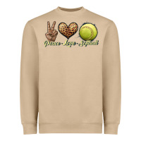 Mushroom peace love softball Heavyweight Sweatshirt - JahusDesignShop