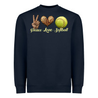 Navy peace love softball Heavyweight Sweatshirt - JahusDesignShop