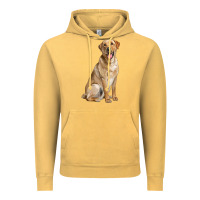 Vintage Mustard Labrador Retriever llustrations Vintage Hoodie - LillyAllenDesigns
