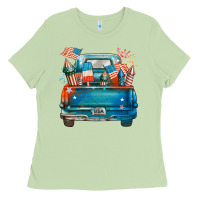 Matcha Customize USA truck Ladies Tee - FaDigitalArtStudio