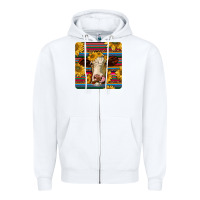 White serape hereford coaster Zipper Hoodie - JahusDesignShop