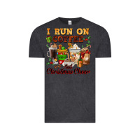 Vintage Black i run on coffee and christmas cheer Vintage Tee - FaDigitalArtStudio