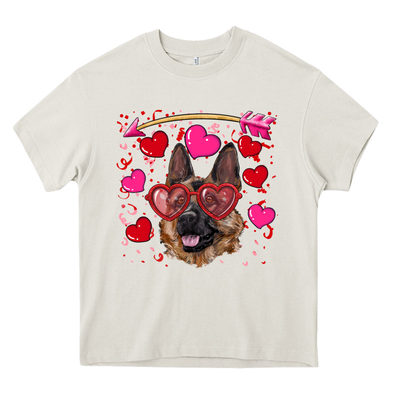 Valentine's German Shepherd Heavy Core Tee by RanaPortraitStore | Teevron