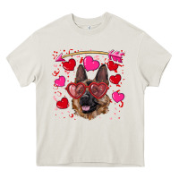 Cream valentine's german shepherd Heavy Core Tee - RanaPortraitStore