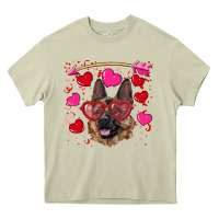 Mossy valentine's german shepherd Heavy Core Tee - RanaPortraitStore