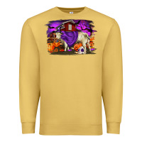 Antique Gold Charolais Bull Halloween Premium Sweatshirt - RanaPortraitStore
