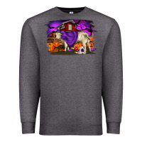 Charcoal Heather Charolais Bull Halloween Premium Sweatshirt - RanaPortraitStore
