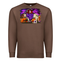 Chestnut Charolais Bull Halloween Premium Sweatshirt - RanaPortraitStore