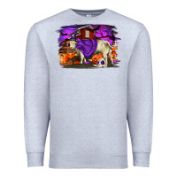 Heather Grey Charolais Bull Halloween Premium Sweatshirt - RanaPortraitStore