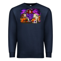 Navy Charolais Bull Halloween Premium Sweatshirt - RanaPortraitStore
