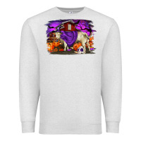 Oatmeal Heather Charolais Bull Halloween Premium Sweatshirt - RanaPortraitStore