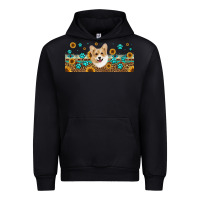 Black western corgi dog Urban Hoodie - Jasminsmagicworld