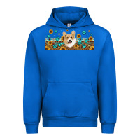 Cobalt western corgi dog Urban Hoodie - Jasminsmagicworld