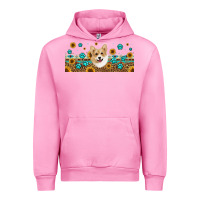 Fuchsia Pink western corgi dog Urban Hoodie - Jasminsmagicworld