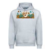 Heather Grey western corgi dog Urban Hoodie - Jasminsmagicworld