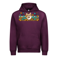 Mauve Wine western corgi dog Urban Hoodie - Jasminsmagicworld