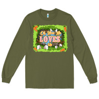 Army Green Oh how he loves us Easter Day Long Sleeve Tee - LillyAllenDesigns
