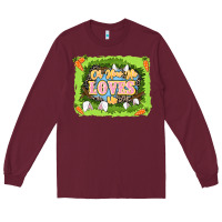 Burgundy Oh how he loves us Easter Day Long Sleeve Tee - LillyAllenDesigns