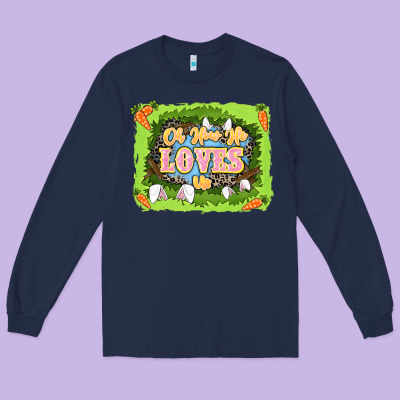 Oh How He Loves Us Easter Day Long Sleeve Tee Designed By Lillyallendesigns