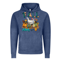Vintage Denim Fall Vibes Chicken Vintage Hoodie - LillyAllenDesigns
