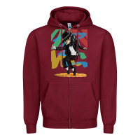 Burgundy michael jackson Zipper Hoodie - artisFamous