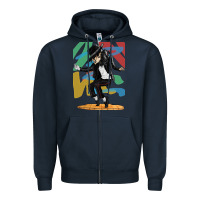 Navy michael jackson Zipper Hoodie - artisFamous