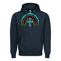 Navy cross christmas rainbow Zipper Hoodie - JahusDesignShop