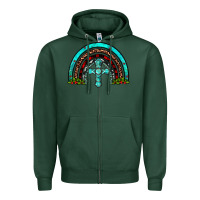 Sports Green cross christmas rainbow Zipper Hoodie - JahusDesignShop