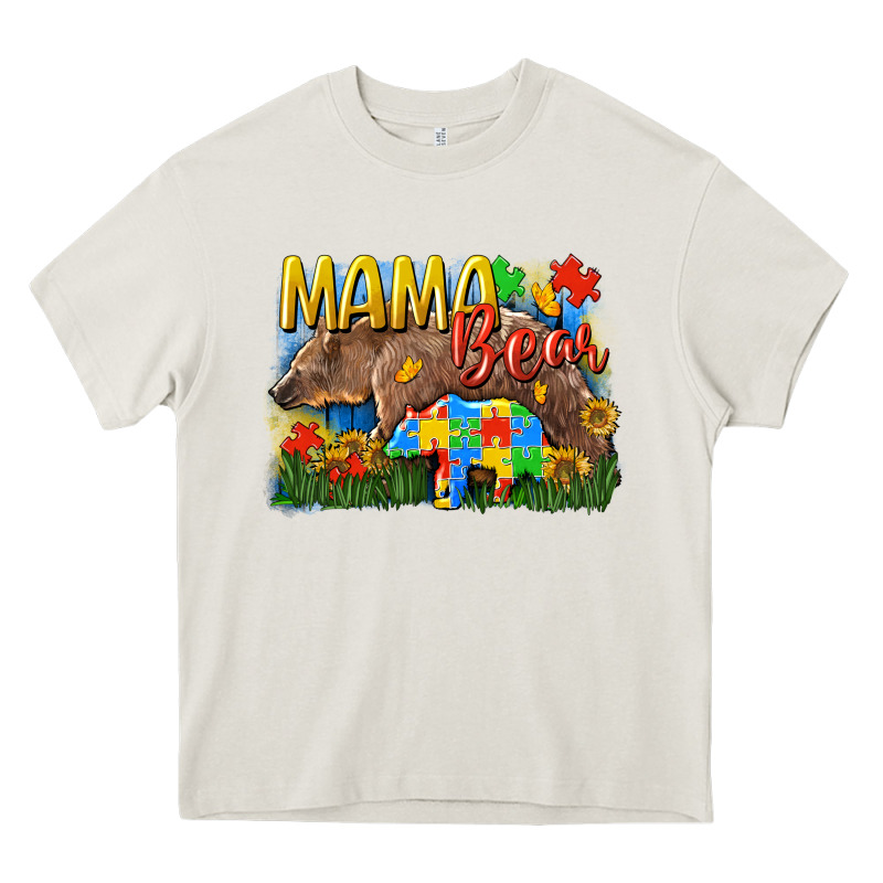 Mama Bear Autism Heavy Core Tee by CowGirlArtShop | Teevron