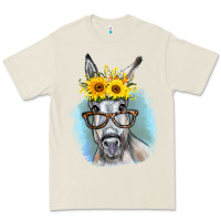 Bone Sunflower Glasses Donkey Premium Tee - RanaPortraitStore