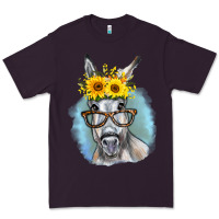 Plum Sunflower Glasses Donkey Premium Tee - RanaPortraitStore
