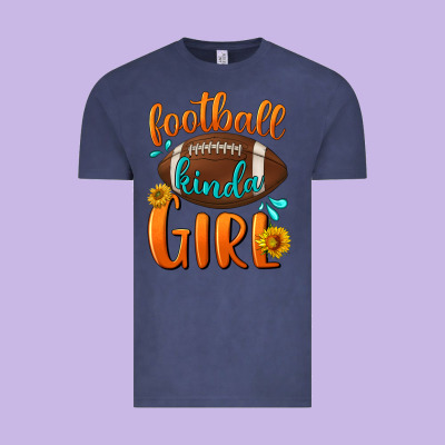 Football Kinda Girl Vintage Tee Designed By Bundleandbundleshop