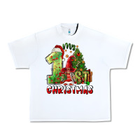 White first christmas Urban Heavy Tee - FaDigitalArtStudio