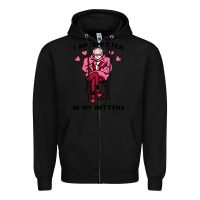 Black funny i am smitten in my mittens bernie Zipper Hoodie - artisFamous