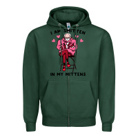 Sports Green funny i am smitten in my mittens bernie Zipper Hoodie - artisFamous
