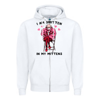 White funny i am smitten in my mittens bernie Zipper Hoodie - artisFamous
