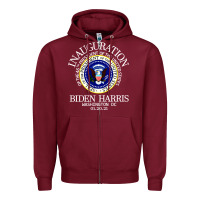 Burgundy inauguration day Zipper Hoodie - artisFamous