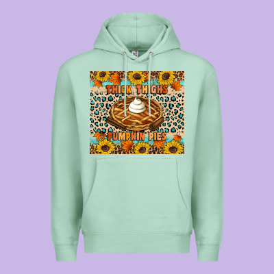 Thick Thighs Pumpkin Pies Premium Hoodie Designed By Artiststas