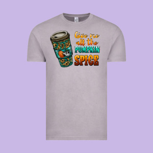 Watercolor Give Me All The Pumpkin Spice Vintage Tee Designed By Ranaportraitstore