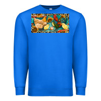 True Royal Chicken rooster and chicks with leopard Premium Sweatshirt - RanaPortraitStore