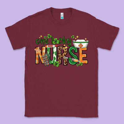 One Lucky Nurse With Elements St. Patricks Day Classic Tee Designed By Howdyjamesfarm