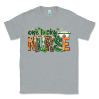 Heather Grey One lucky Nurse with elements St. Patricks Day Classic Tee - HowdyJamesFarm