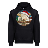 Black Charolais Cow Christmas Urban Hoodie - RanaPortraitStore