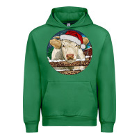 Emerald Charolais Cow Christmas Urban Hoodie - RanaPortraitStore