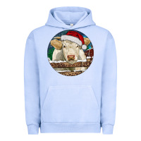 Pigment Grape Ice Charolais Cow Christmas Urban Hoodie - RanaPortraitStore