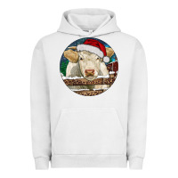 Pigment Lunar Rock Charolais Cow Christmas Urban Hoodie - RanaPortraitStore
