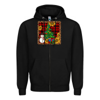 Black snowman trees coaster Zipper Hoodie - JahusDesignShop