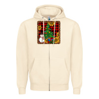Sandshell snowman trees coaster Zipper Hoodie - JahusDesignShop